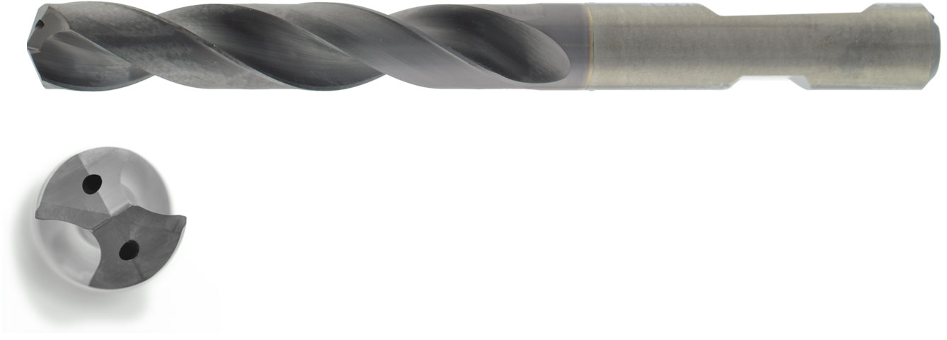 VHM HPC Bohrer 5xD mit IK Ø 10 mm, TiAlN besch.