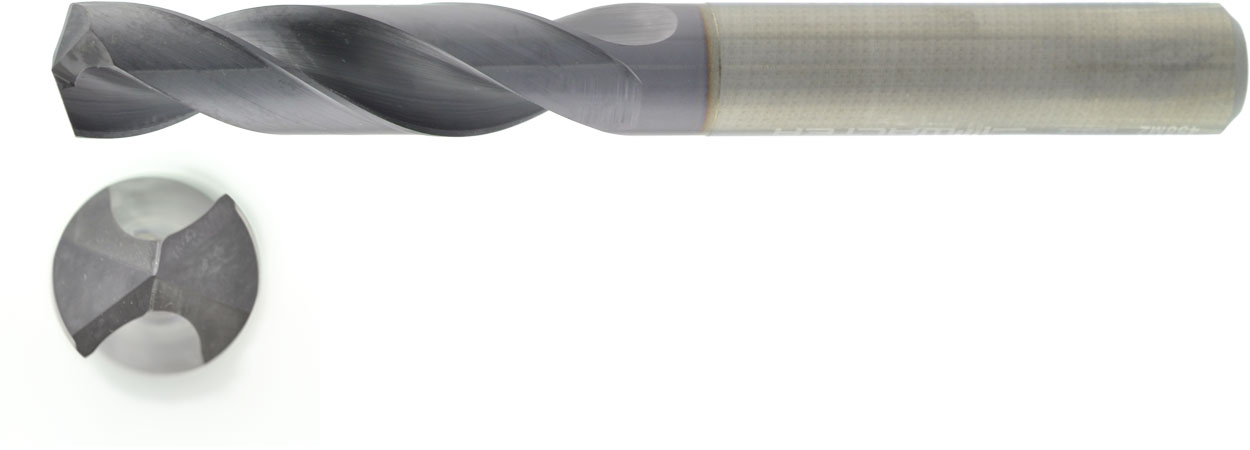 VHM HPC Bohrer 3xD ohne IK Ø 10,2 mm, TiAlN besch.