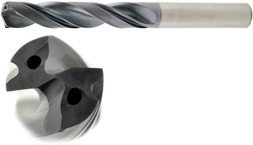 VHM HPC Bohrreibahle 5xD mit IK Ø 3,99 mm, ± 0,003, AlTiN besch.