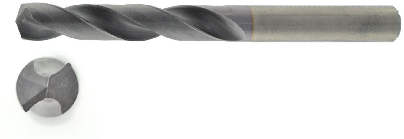 VHM HPC Bohrer 5xD ohne IK Ø 11,906 mm o. 15/32 Zoll , TiAlN besch.
