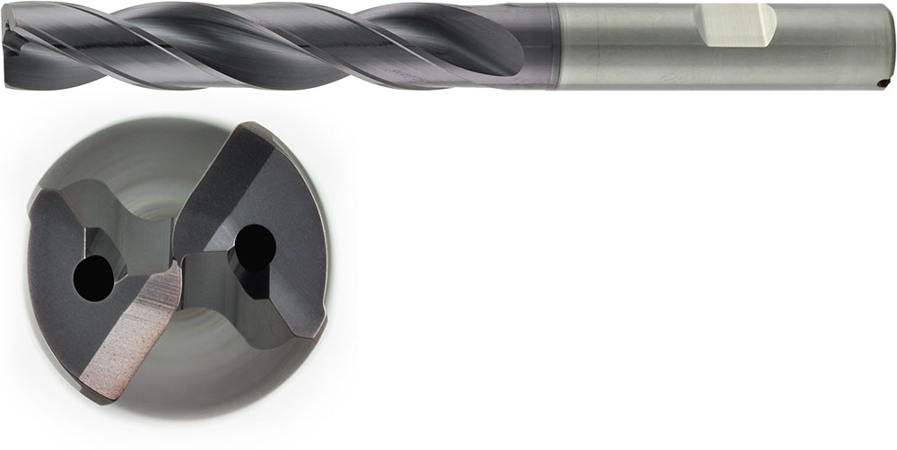 VHM Flachbohrer 5xD mit IK Ø 9,2 mm, m7, TiAlN besch.