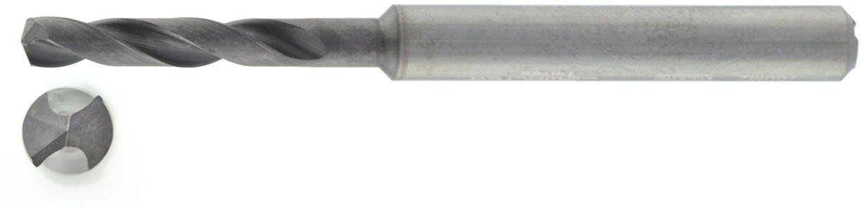VHM HPC Bohrer 3xD ohne IK Ø 3,572 mm o. 9/64 Zoll , TiAlN besch.