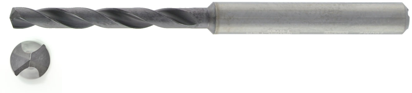 VHM HPC Bohrer 5xD ohne IK Ø 4,2 mm, TiAlN besch.